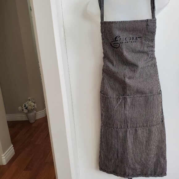 Epicure Striped Bib Apron w Pockets fits M-XL - Picture 10 of 11